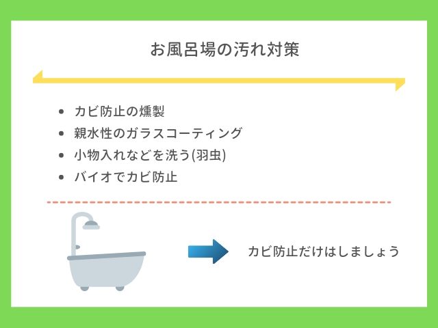 お風呂場の汚れ対策